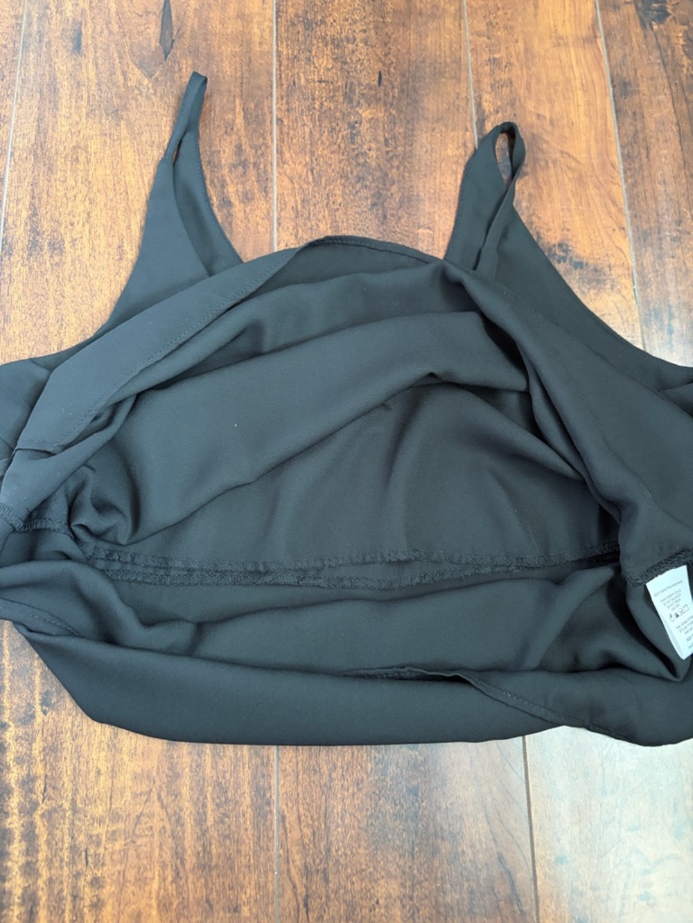 Fashion Nova Black V-Neck Spaghetti Strap Blouse Small - Picture 4 of 8